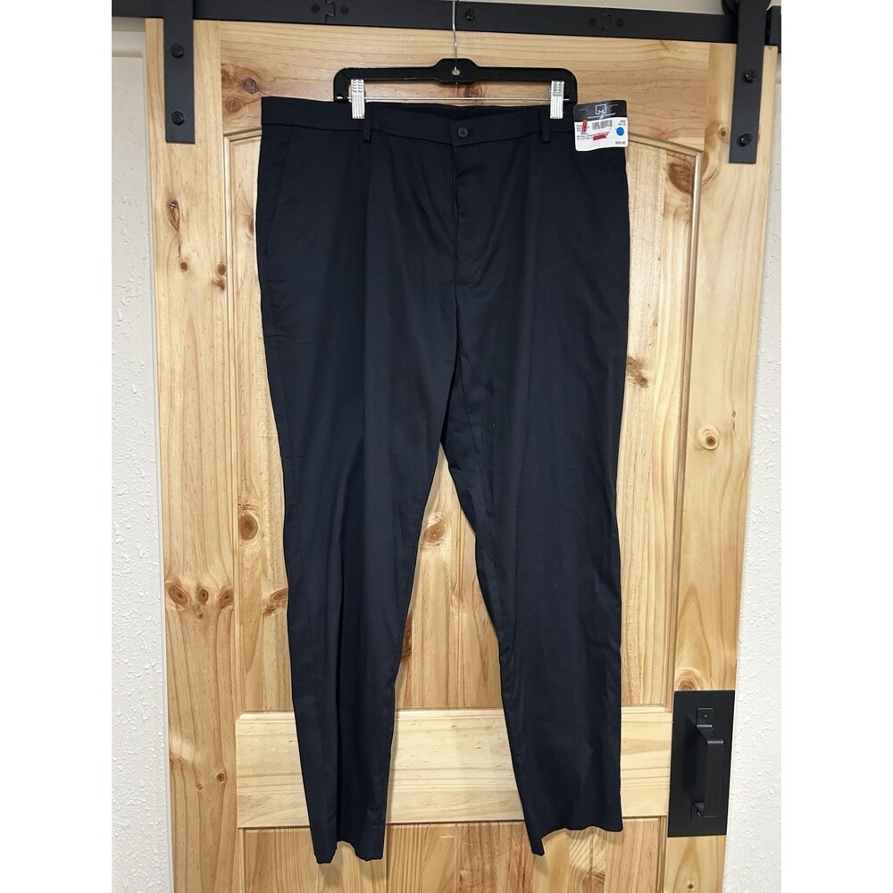 Michael Strathan Collection Dress Pants Black Stretch Modern Fit 40 X 32 NWT